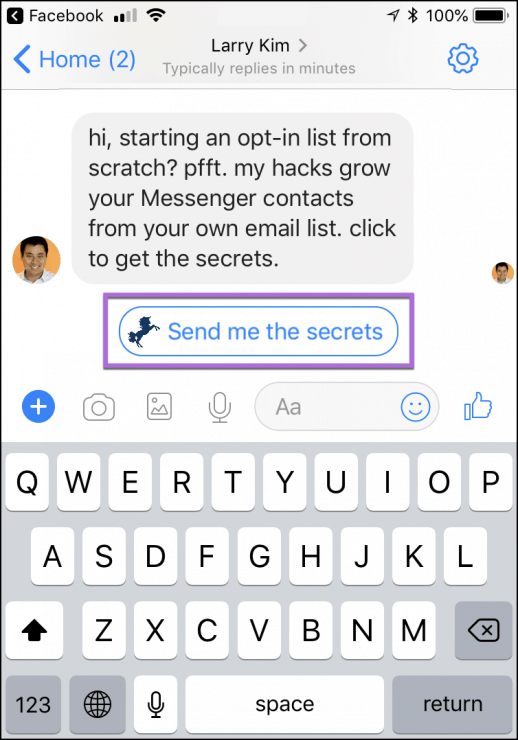 Messenger Ads for Blog Posts - messenger quick question