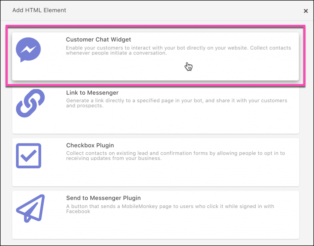 messenger-customer-chat-widget-html-element