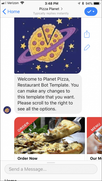 12 Ready-Made Facebook Messenger Chatbots You Can Clone Today - restaurant-bot