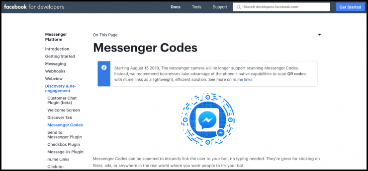 Messenger Scan Codes are Dead