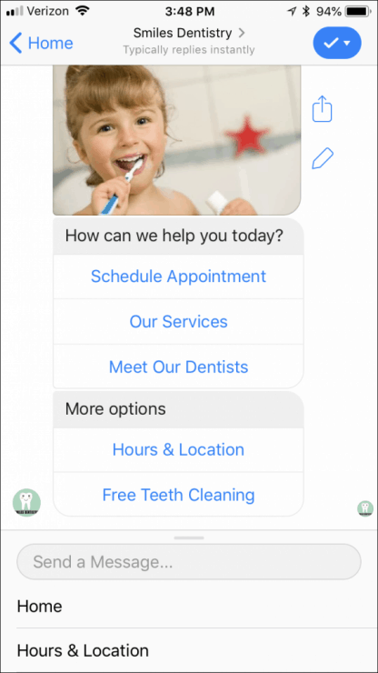 dentist office chatbot 
