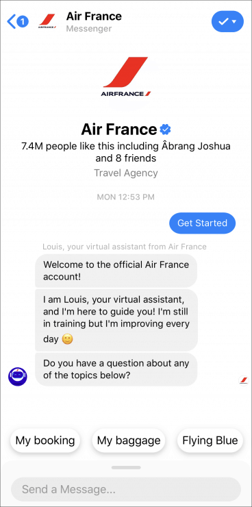 air france chatbot