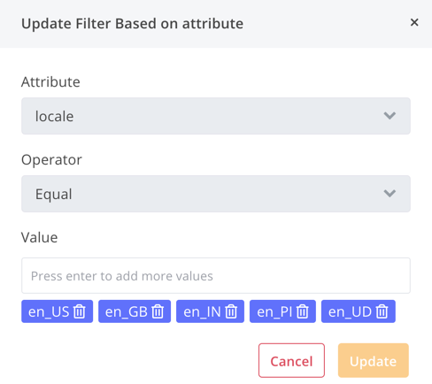 filter audience attributes