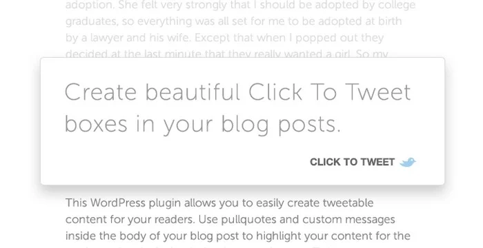 WordPress Digital Marketing Plugin: Click To Tweet