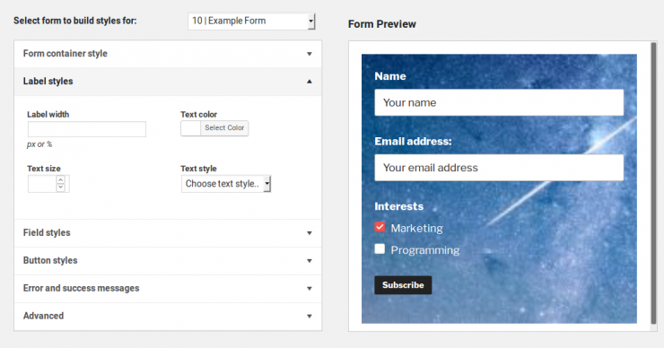 WordPress Digital Marketing Plugin: MailChimp