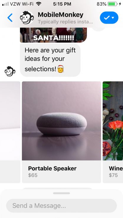 Gift Finder Chatbot 3: Occasion product recommendations