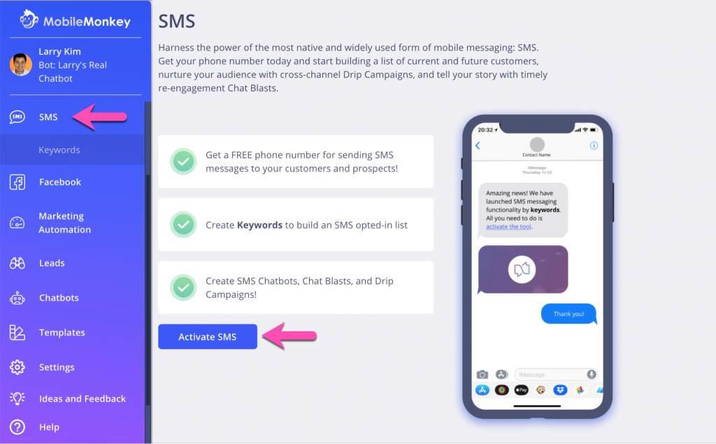 SMS Tools to Activate SMS