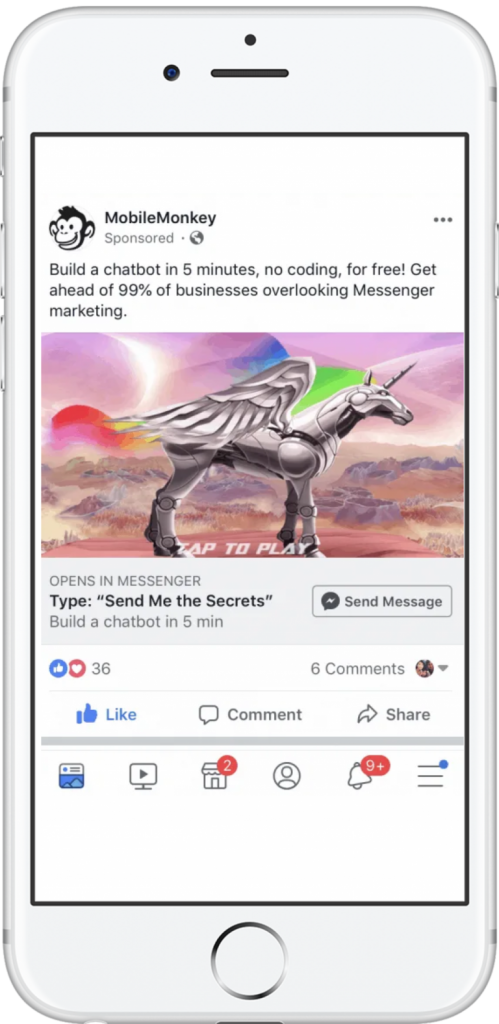 Facebook click-to-messenger ads