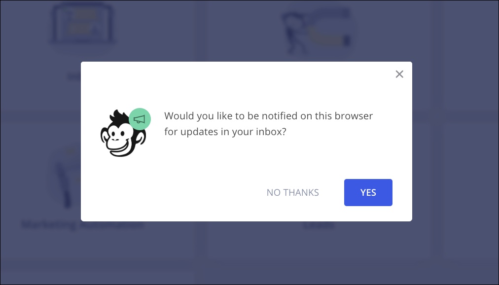 web chat browser notifications of inbox follow up