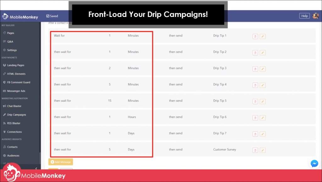 chat marketing tactics in drip campaigns