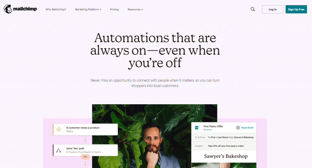email marketing automation for agencies - MailChimp