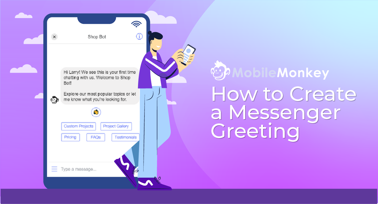 how to create a messenger greeting