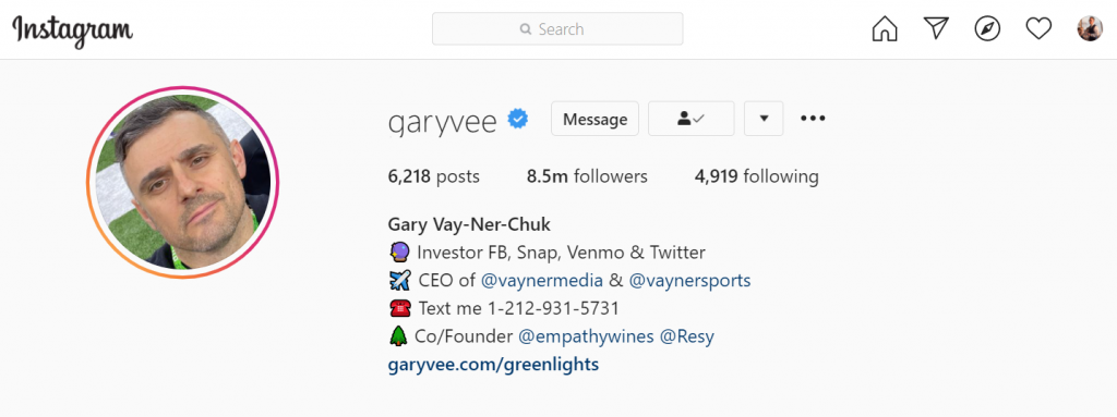 best Instagram business accounts: Garry Vay-Ner-Chuk