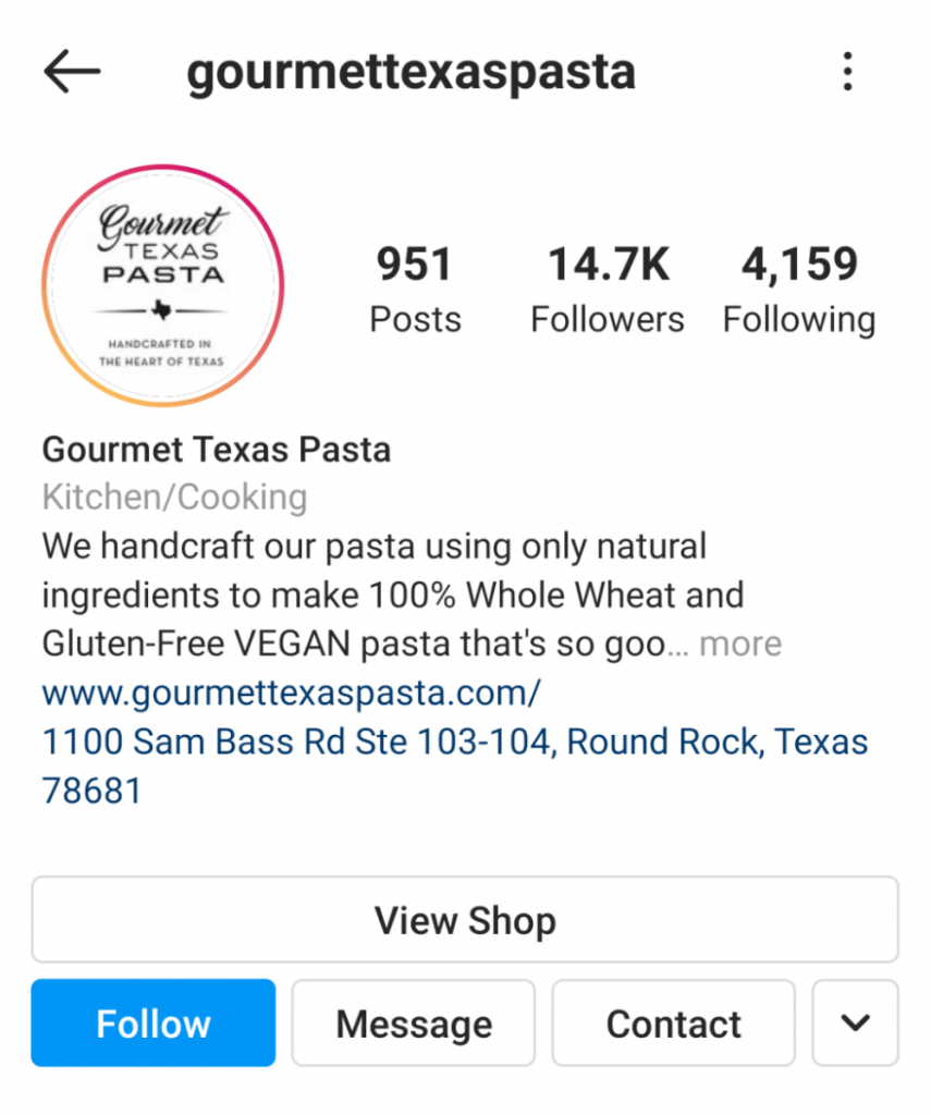 Gourmet Texas Pasta’s Instagram. “We handcraft our pasta using only natural ingredients to make 100% Whole Wheat and…”