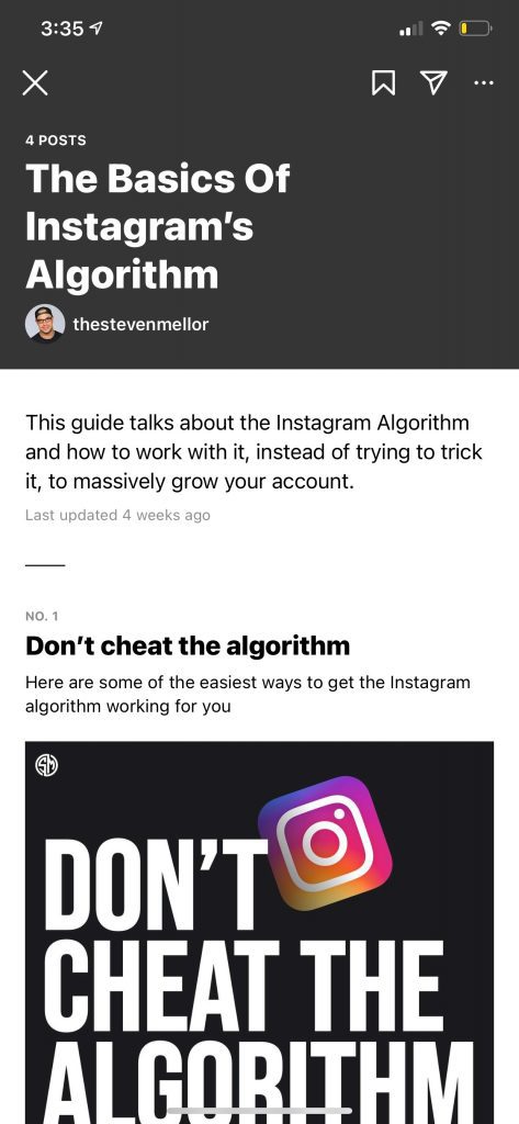 example Instagram Guide