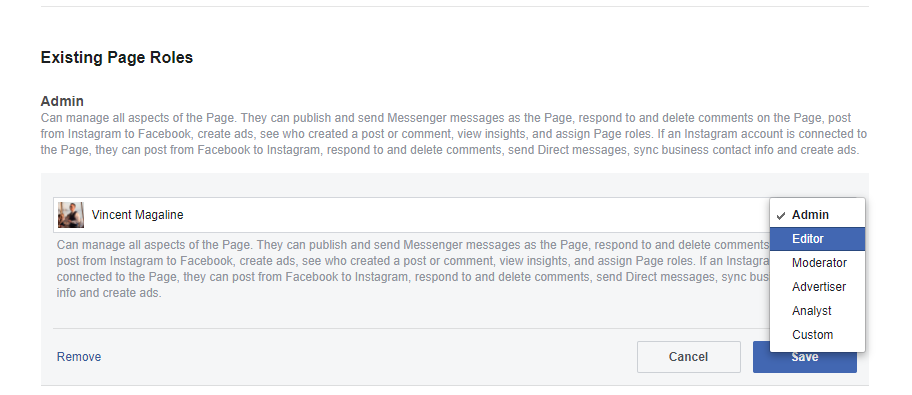 how to add another user to facebook page i manage